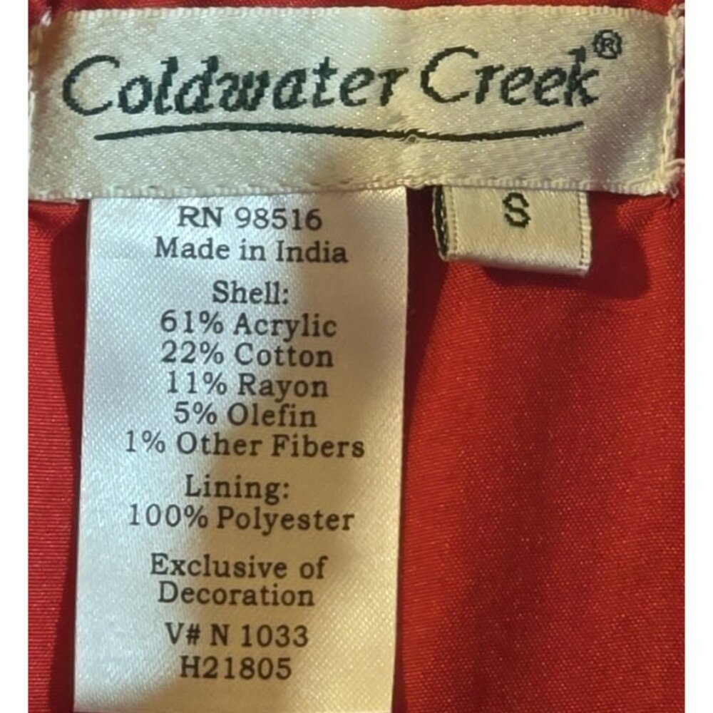 Coldwater Creek Patchwork Jacket Red Colorful Sho… - image 4